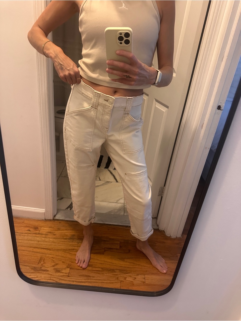 UpWest Utility Jeans - Neutral Cropped Fit